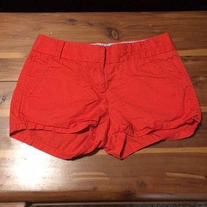 NWOT J. CREW 3” Chino shorts in orange